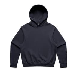 A black hooded jumper with a relaxed fit and a logo on the front. Suitable for casual wear.