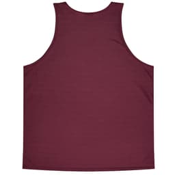 A maroon singlet featuring a round neck and no visible logos, showcased on a white background.