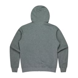 A grey kids' hoodie with a hood and long sleeves, featuring a plain back design.