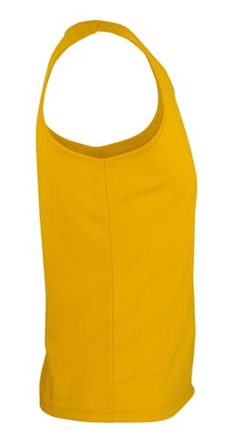 A yellow men's singlet featuring a classic sleeveless design. It has a simple and smooth texture.