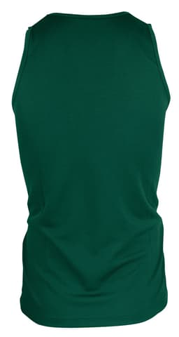A green men's singlet with a simple design, featuring a back view and no visible logos.