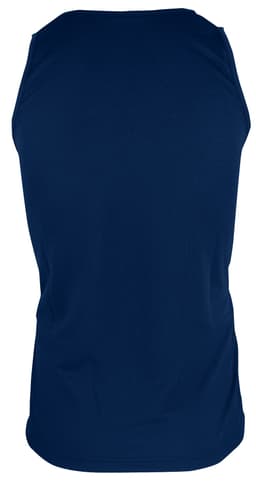 A navy men's singlet featuring a smooth, fitted design and no visible logos or branding.