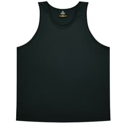 A dark green singlet featuring a logo at the neck. Designed for kids, it has a simple, classic style.