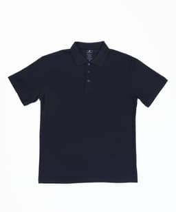 A navy Women's Sundance Polo shirt with a collar and three buttons, featuring a small logo.