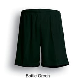 Breezeway football shorts in bottle green with an elastic waistband and a logo on the back.