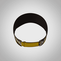 A sublimated sport visor featuring a colourful printed front and a black interior, secured with an adjustable strap.