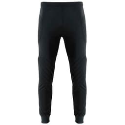Black Bayern goalkeeper trousers with a fitted design and textured panel detailing. Features a logo on the side.