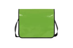 A green Economy LorryBag with a black strap and a smooth, shiny surface. It has a simple design with no visible text.