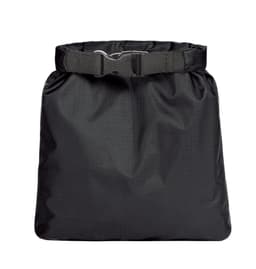 A black dry bag featuring a secure buckle closure and a simple, functional design.