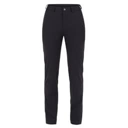 A pair of black pants featuring a button closure and a standard fit, with a logo on the waistband.