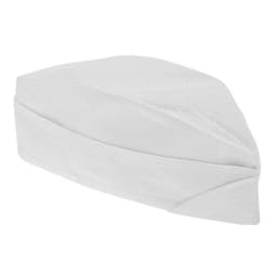 A white chef's hat featuring a mesh top, displayed at an angle. Two hats are included in the pack.
