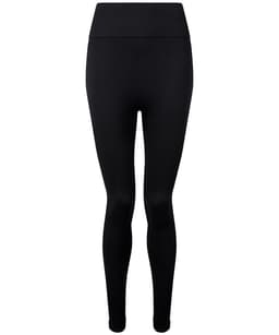Black seamless 3D fit sport sculpt leggings with a fitted design and waistband, featuring a logo.