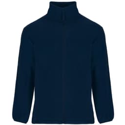 A navy Artic Fleece Jacket with a high collar and zip-up front, featuring long sleeves and a simple design.