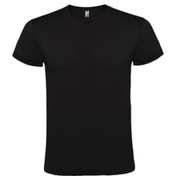 A black Atomic 150 T-Shirt featuring a simple design and a brand logo on the neck.