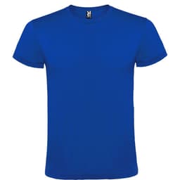 A blue Atomic 150 T-Shirt with a crew neckline and short sleeves, featuring a logo on the label.