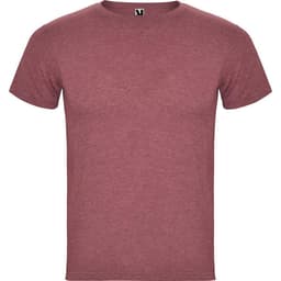 A maroon Fox T-Shirt with a classic crew neck design and a logo at the neckline.