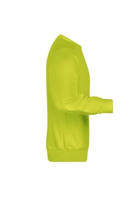 A vibrant yellow men's jumper with long sleeves and a crew neckline, featuring a fitted waist and cuffs.