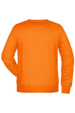 An orange jumper with long sleeves and a crew neckline, featuring a plain back view.