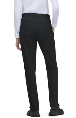 Atria Pant in black, featuring a sleek design and a rear view of the waistband and silhouette.