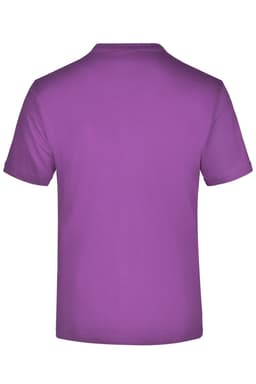 A purple t-shirt with a plain back design. The shirt has a simple cut and style.