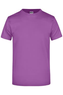 A purple Round-T Heavy T-shirt featuring a round neck and short sleeves, with a logo present.