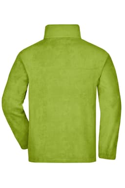 A bright green Full-Zip Fleece jacket with a high collar and a smooth, soft texture. The jacket features a logo.