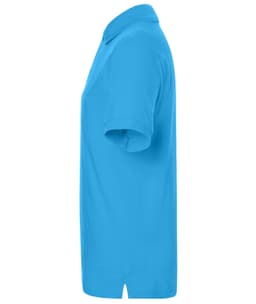 A blue Classic Polo shirt displayed side-on with short sleeves and a collar, featuring a branding logo.