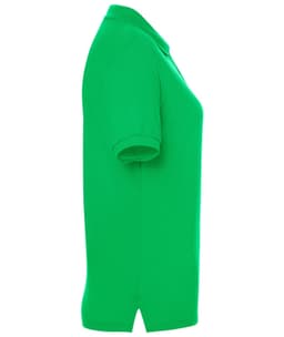 A green polo shirt for ladies, featuring a classic design and a subtle logo on the chest.