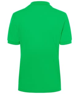 A green ladies' polo shirt featuring a classic design. The back view shows a simple, clean style with short sleeves.