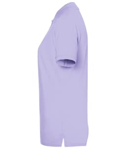 A lilac polo shirt for ladies, featuring a classic design and a logo. Suitable for casual wear.