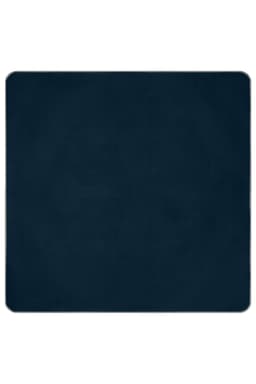 A dark navy picnic blanket XL with a smooth texture and rounded edges, featuring a logo.