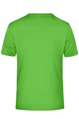 A green men's active T-shirt with short sleeves and a simple design. The back is plain with no visible branding.