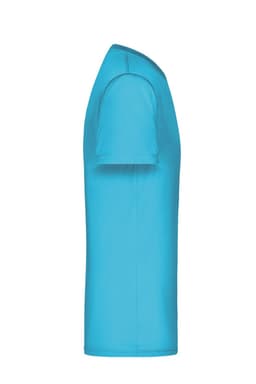 A turquoise Men's Active-T shirt with short sleeves and a crew neck. The shirt has a logo.