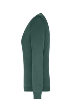 A green Ladies V-Neck Pullover, featuring long sleeves and a simple design, with a logo displayed.