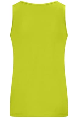 A bright yellow ladies' active tank top with a sleek, sleeveless design and a plain back.