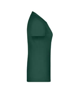A green T-shirt with a fitted design, featuring a short sleeve and no visible logos or text.