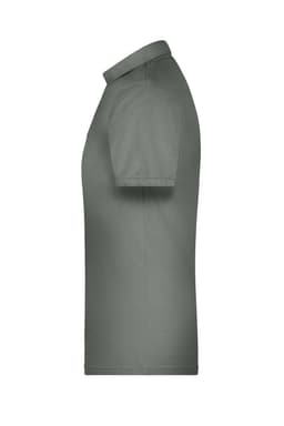 A green men's polo shirt with a classic collar and short sleeves, featuring a subtle logo.