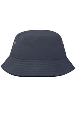 A Kids Fisherman Piping Hat in navy, featuring a wide brim and eyelet details for ventilation.