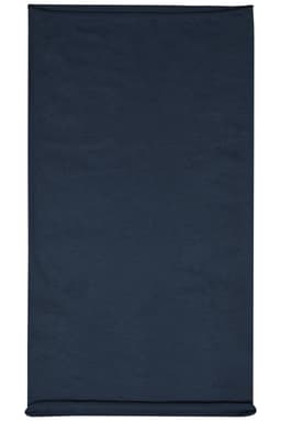 A navy blue headband made of cotton with a logo. Suitable for headwear accessories.
