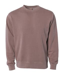 A unisex crew sweatshirt in a soft mauve hue, featuring long sleeves and a relaxed fit.