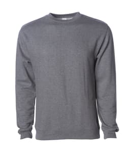 A grey men's basic crew sweatshirt featuring long sleeves and a simple design. It has a small logo on the front.