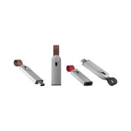 A grey Avior Flash Drive with a brown, red, and black retractable design. Features a small logo.