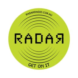 Bright green PVC coaster with a circular design featuring a logo and sound wave pattern.