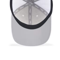 A grey cap featuring a mesh design with an interior logo band. Ideal for golf enthusiasts.