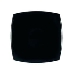 A black compact with a smooth surface, featuring a subtle curve in its design.