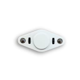 A white Vibro Fidget Spinner featuring two silver balls and black textured grips.