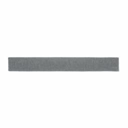 A grey fabric strip, smooth and flat, with a slight texture, featuring an overall neutral tone.