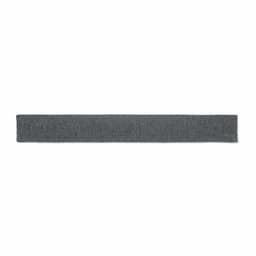 A grey fabric strip with a textured surface, featuring a clean and simple design.