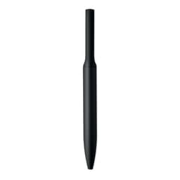 A sleek black pen with a smooth, tapered design and a matte finish. It features a simple, minimalist style.