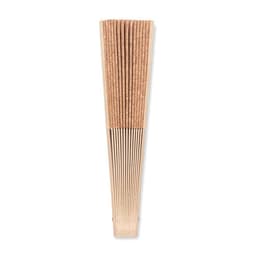 A drink bottle in a natural cork finish, featuring a sleek, vertical design with a tapered shape and a logo.